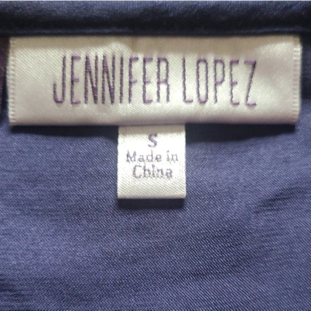 āJenniferāLopesāBlueāRuffledĀ BlouseāsizeāSmall - Picture 6 of 8